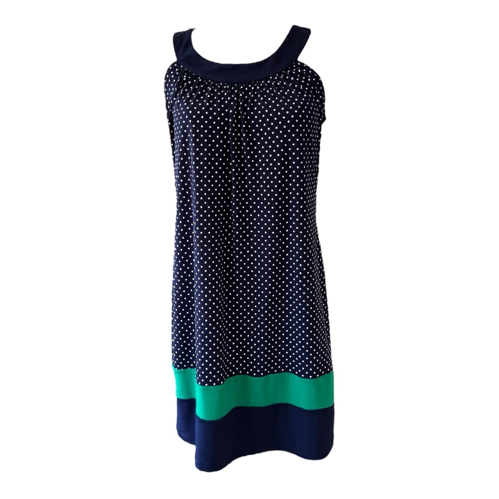 Sweet‎ Storm Sleeveless Blue White Green Dress Juniors Large Excellent Condition